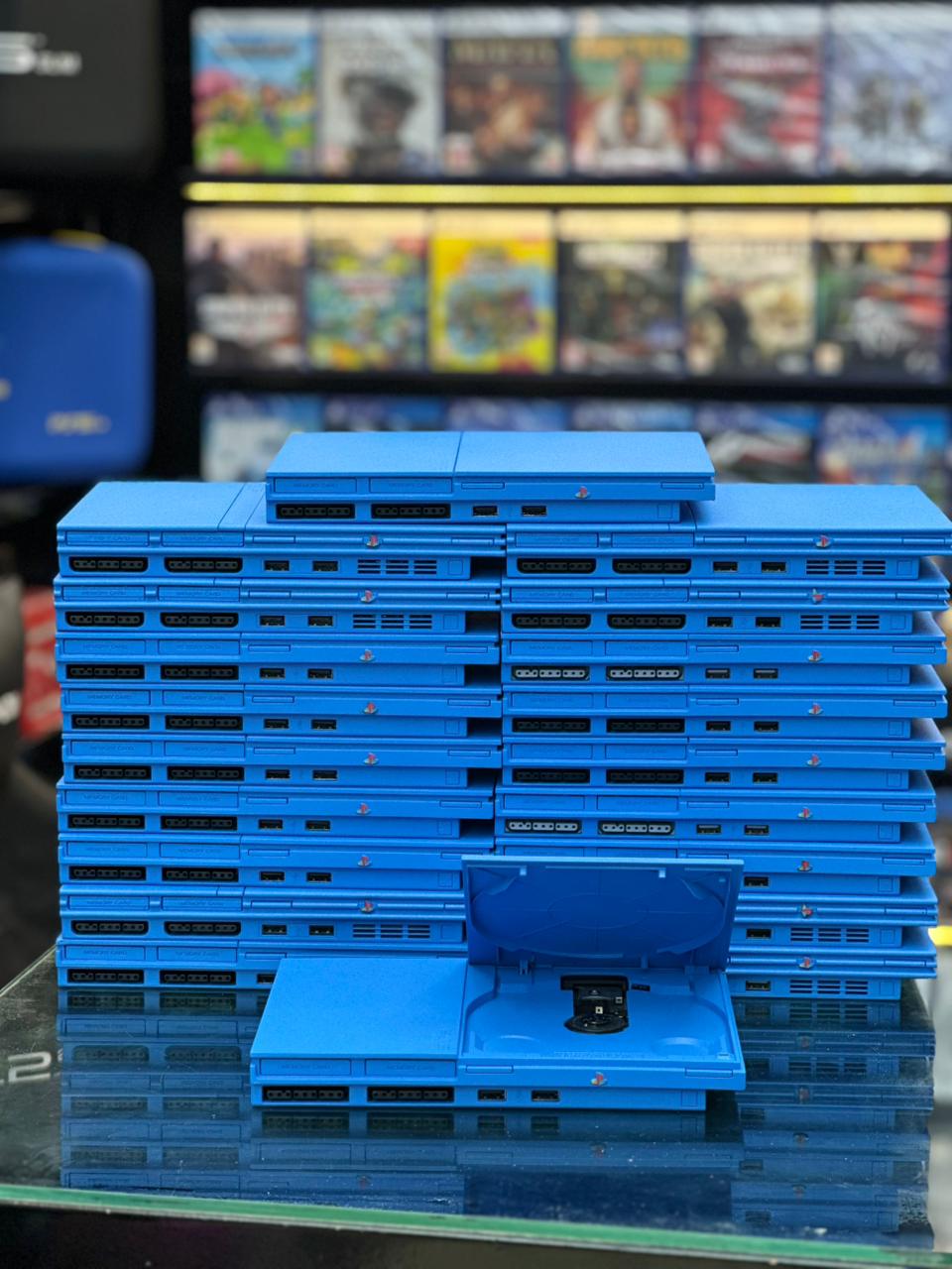 Sony PlayStation 2 – Brand New Modified – Blue Edition – In Box Product Description