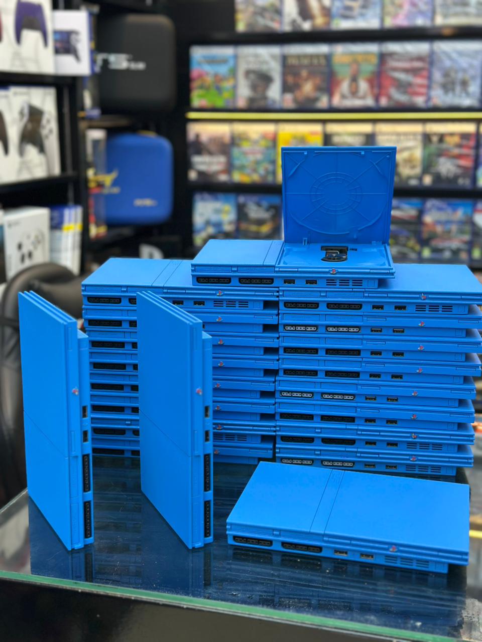 Sony PlayStation 2 – Brand New Modified – Blue Edition – In Box Product Description