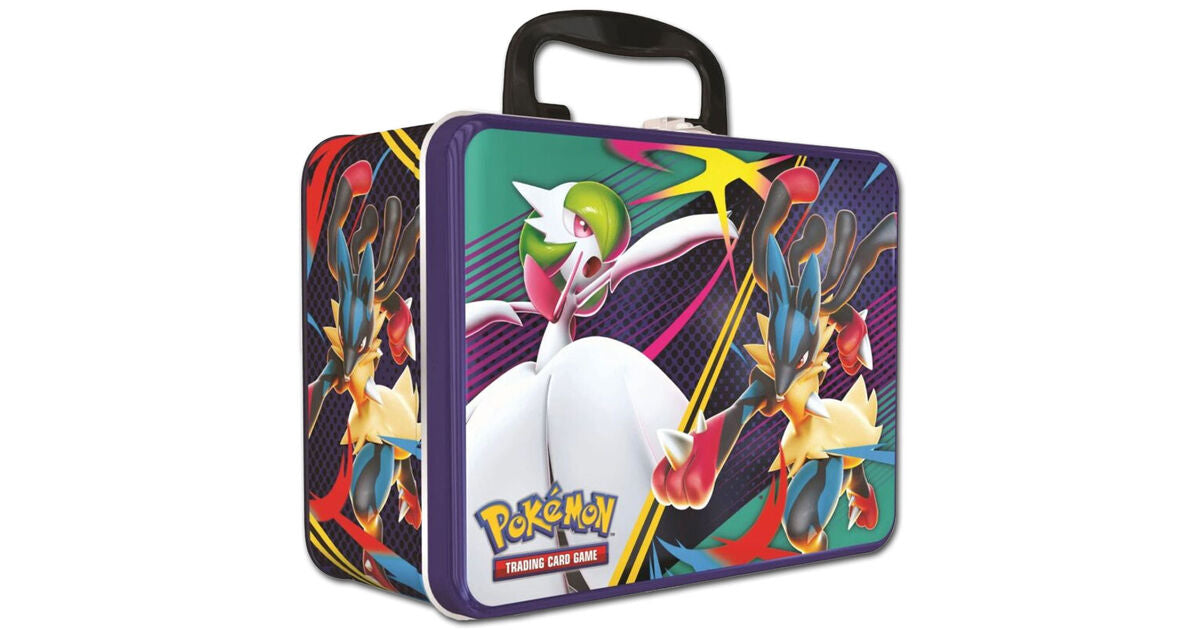 Pokémon Trading Card Game: Collector Chest - Fall 2025-6 Packs - 3 Foil Cards (Ralts, Kirlia, Riolu) - 1 Pokémon Coin (Mega Lucario) - 4 Sticker Sheets