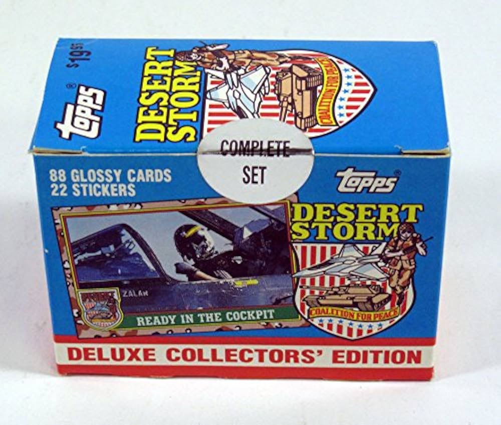 1991 Topps Desert Storm "Coalition For Peace" - 88 Trading Card + 22 Collectible Sticker Sealed Factory Set