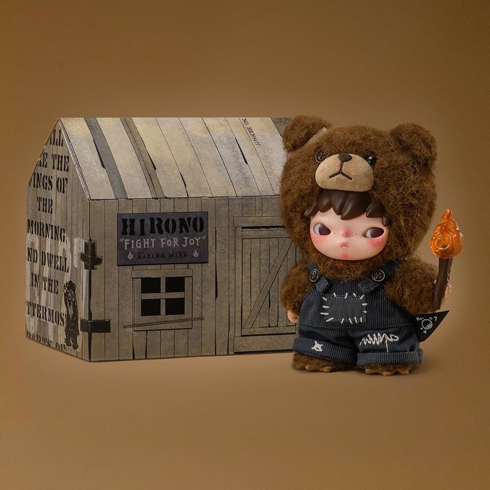 POP MART Hirono Living Wild-Fight for Joy Plush Doll Anime Action Figures Collectible Figures Collector Art Toy Toy Figures Gift 1 Piece
