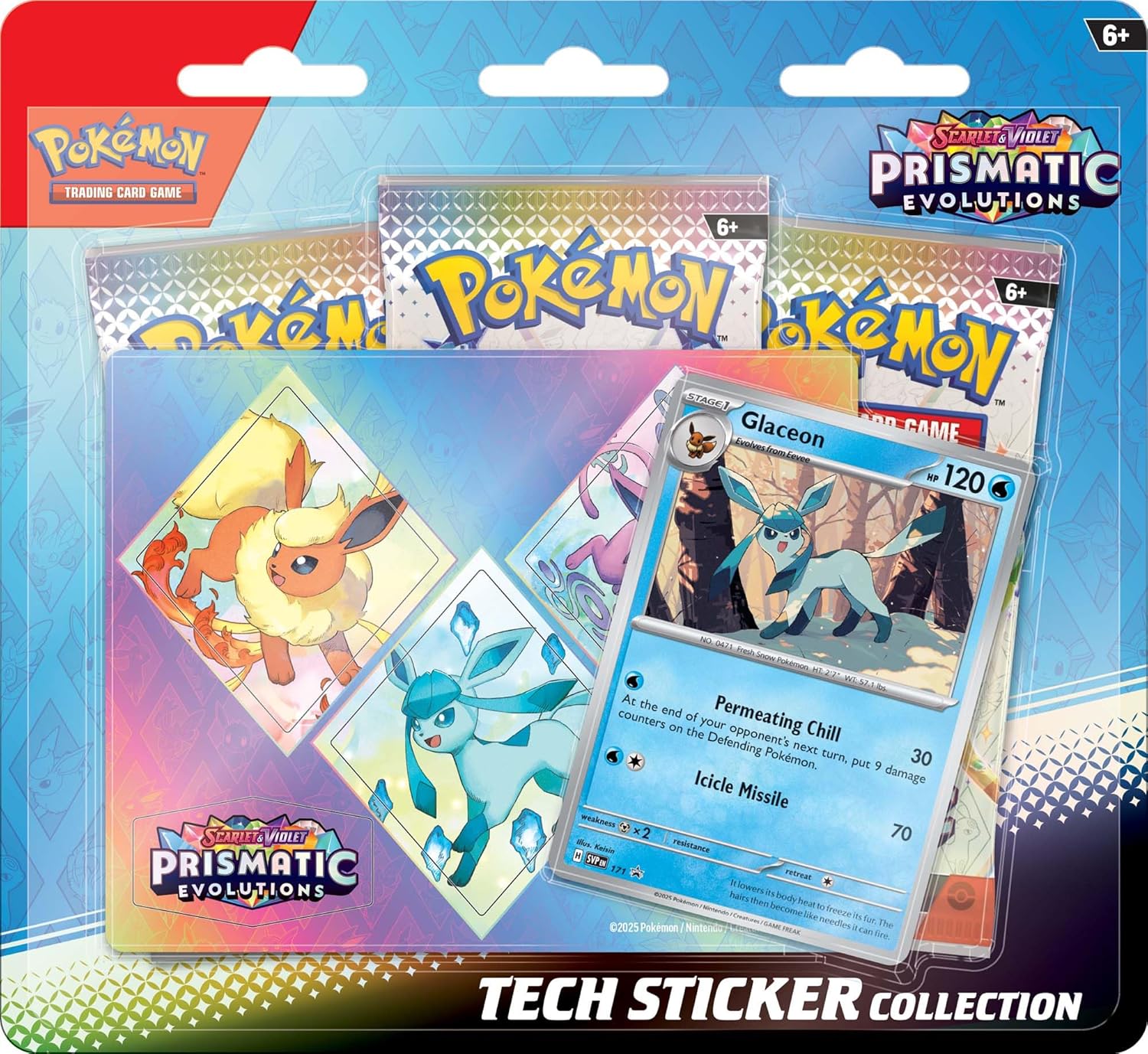 Pokémon Scarlet and Violet 8.5 Prismatic Evolutions Tech Sticker Collection (Random Promo)