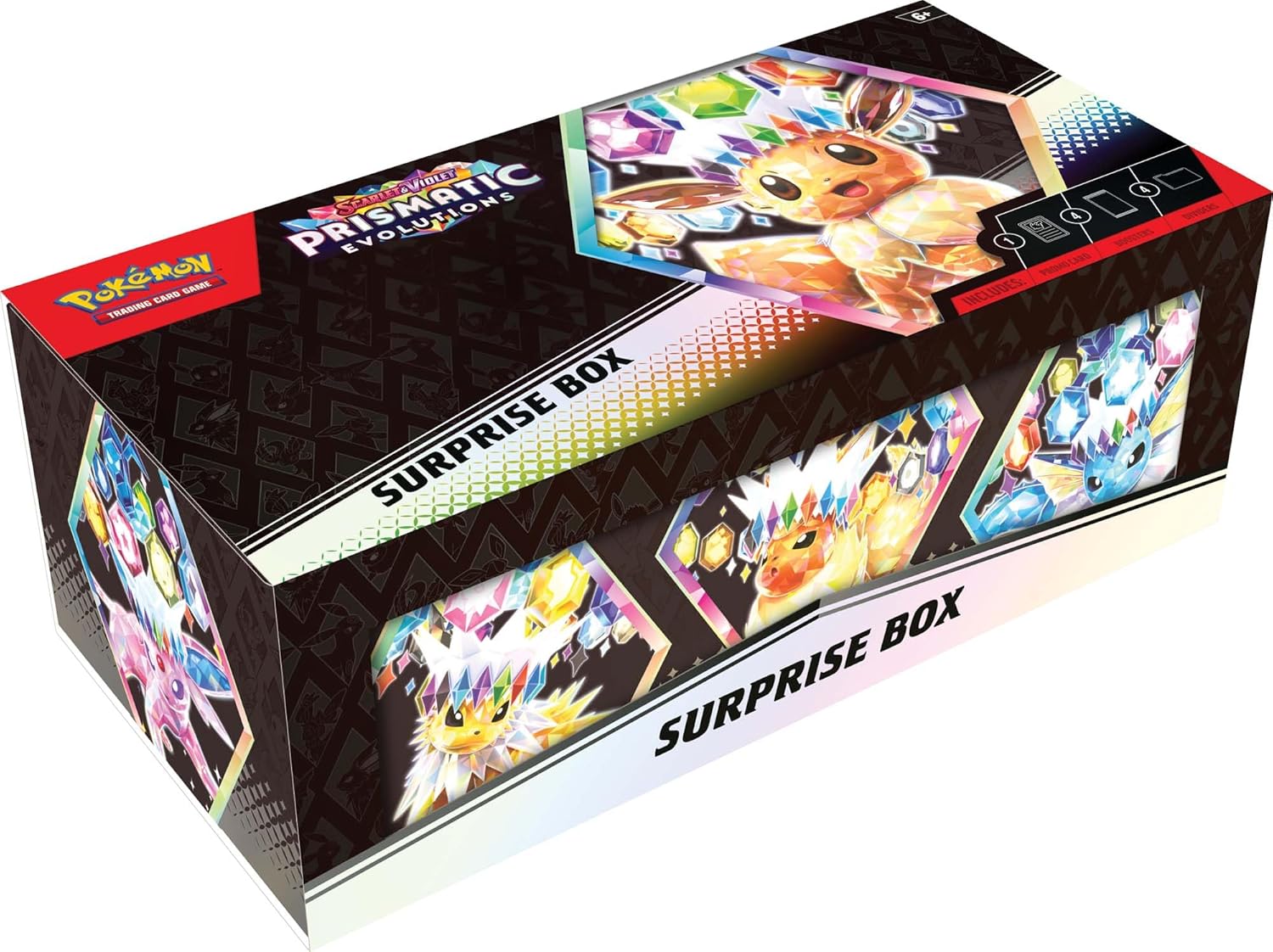 Pokémon: Scarlet & Violet—Prismatic Evolutions Surprise Box (4 Booster Packs & 1 foil Promo Card)