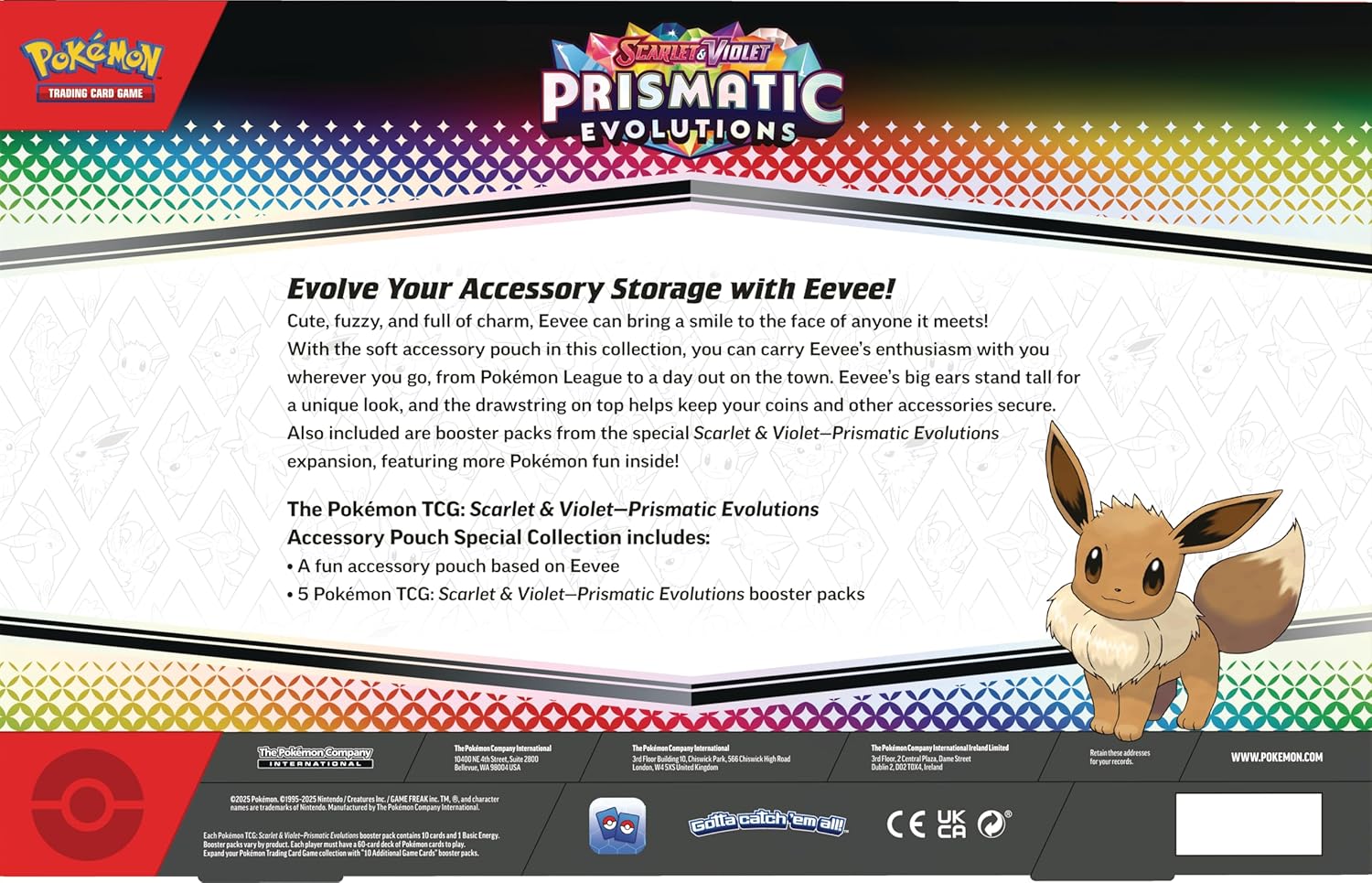 Pokémon: Scarlet & Violet Prismatic Evolutions Accessory Pouch Collection