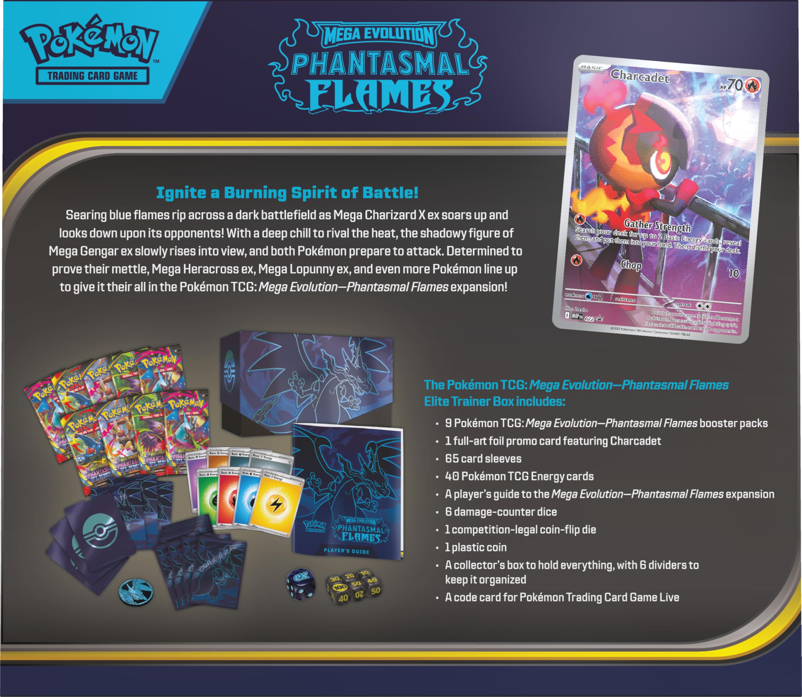 Pokémon TCG Mega Evolution 02: Phantasmal Flames – Elite Trainer Box (ETB)