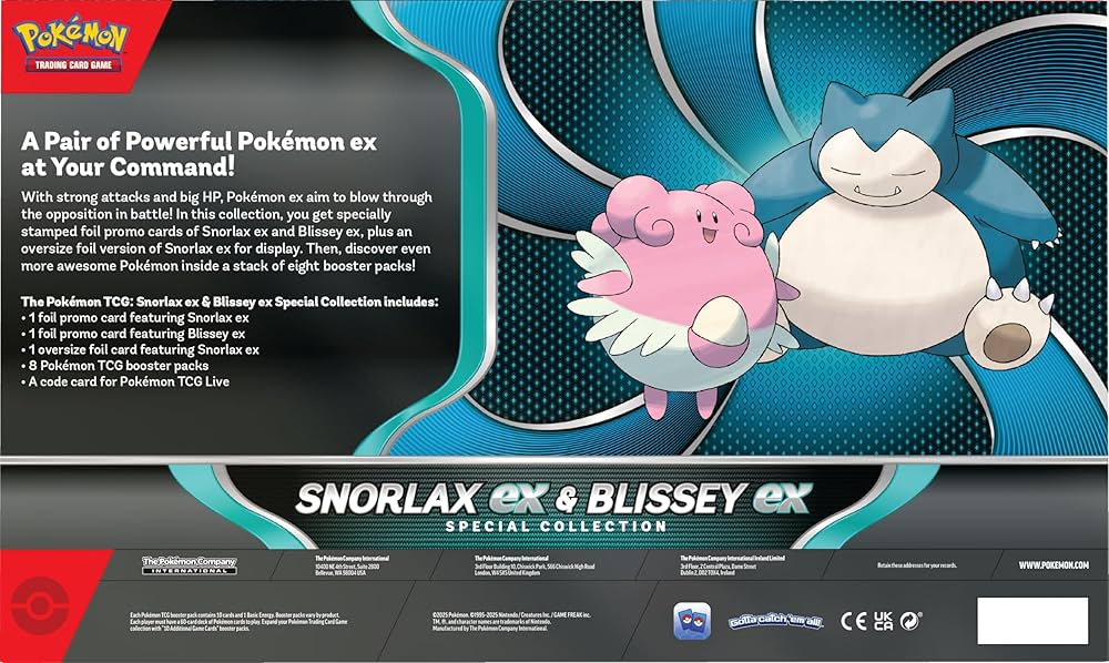 Pokémon TCG: Snorlax ex & Blissey ex Special Collection (2 Foil Promo Cards, 1 Oversize Card & 8 Booster Packs)