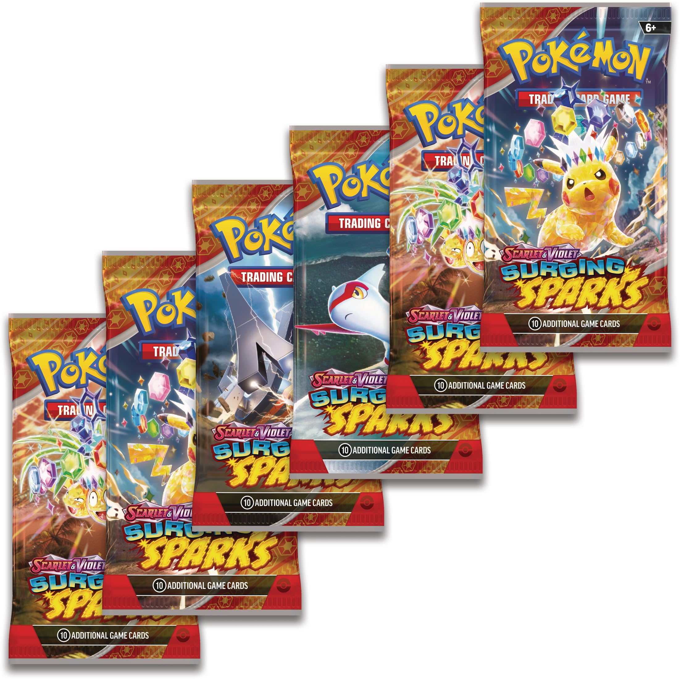 Pokemon TCG: Scarlet & Violet—Surging Sparks Booster Bundle (6 Booster Packs)