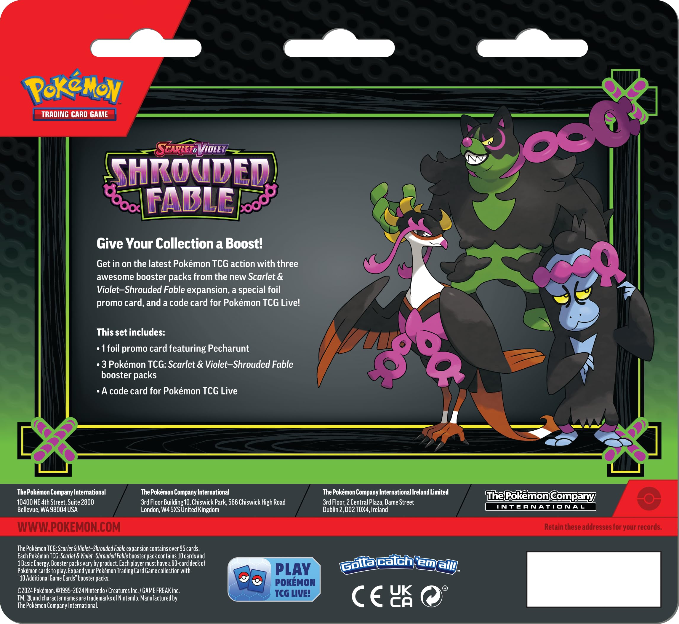 POKEMON TCG: SCARLET AND VIOLET SHROUDED FABLE THREE-BOOSTER BLISTER