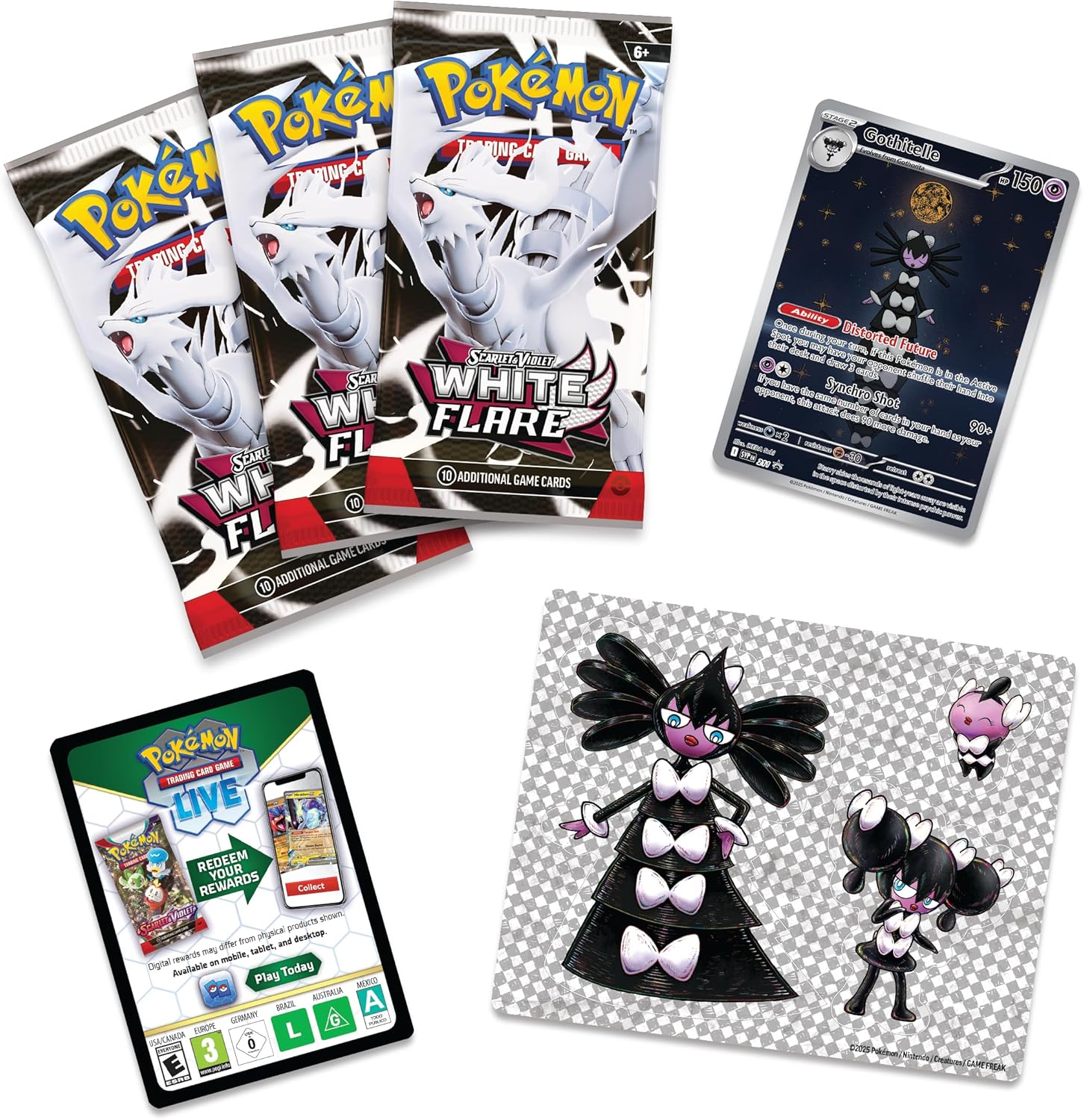 Pokémon Scarlet & Violet White Flare Tech Sticker Blister