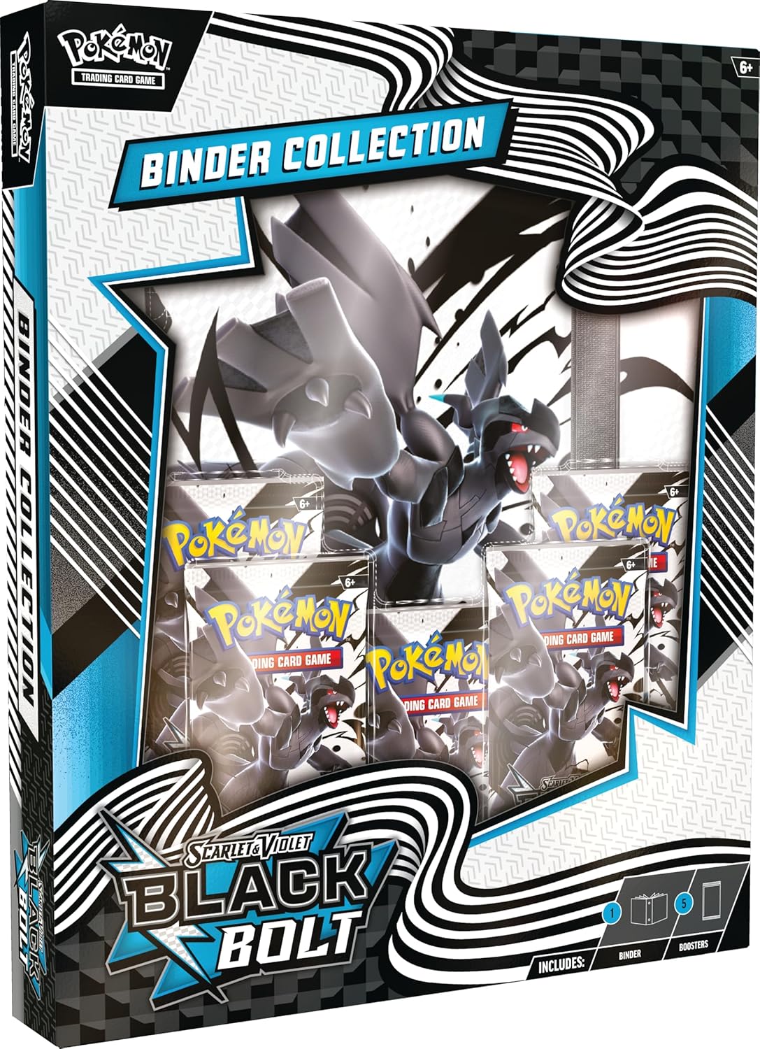 Pokémon TCG: Scarlet & Violet—Black Bolt Binder Collection (Zekrom Binder & 5 Booster Packs)
