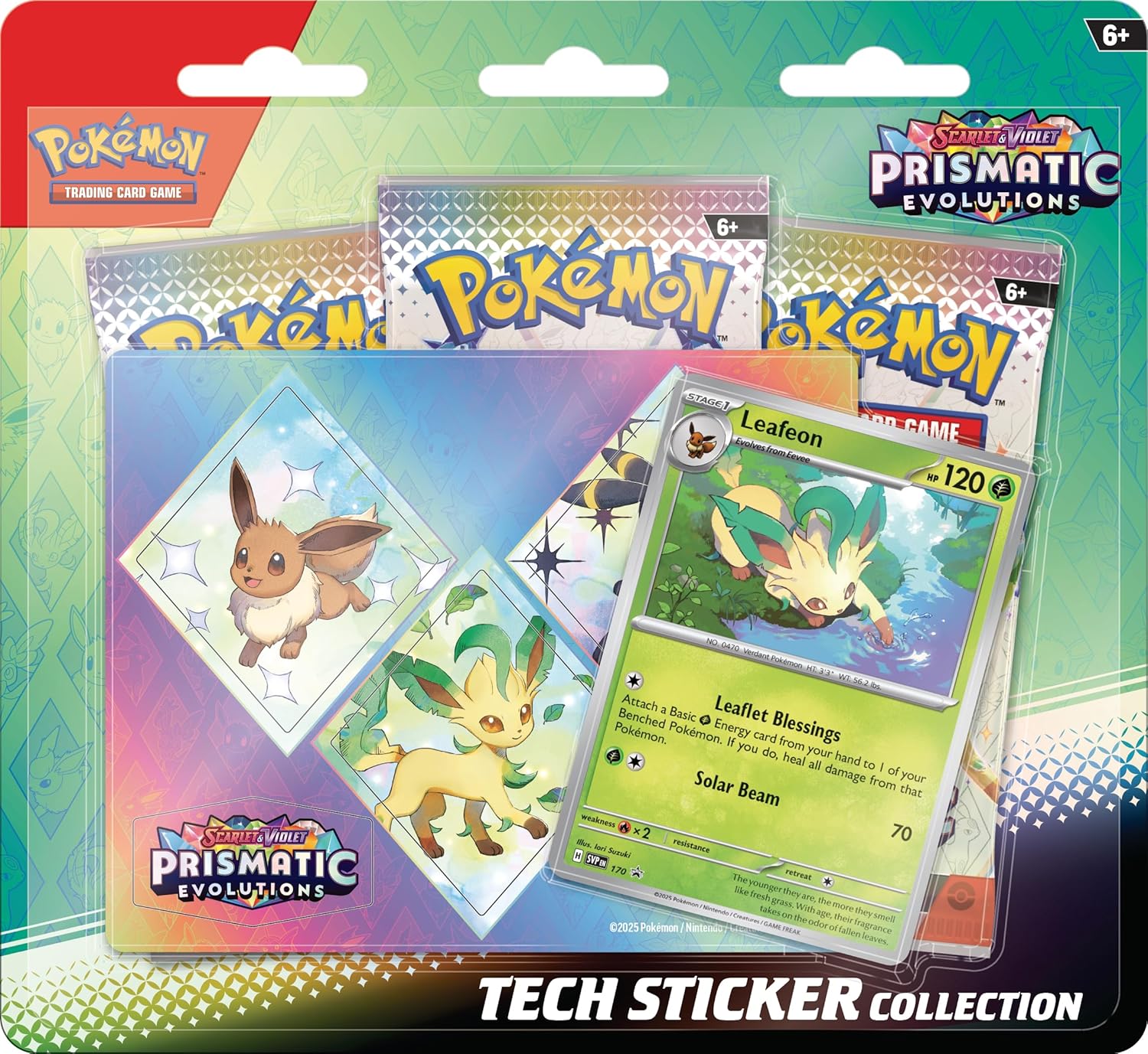 Pokémon Scarlet and Violet 8.5 Prismatic Evolutions Tech Sticker Collection (Random Promo)