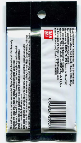 Digimon Cards Animated Series 1 Booster Pack Sealed New English