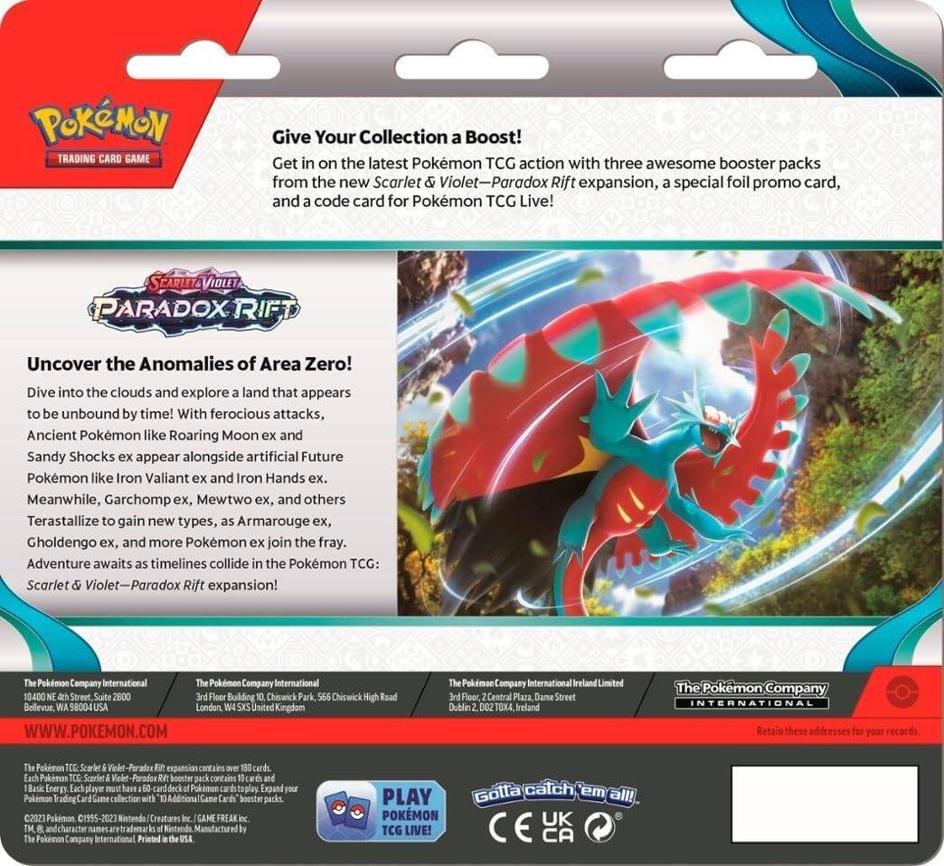 Pokemon TCG: Paradox Rift - 3-Pack Blister
