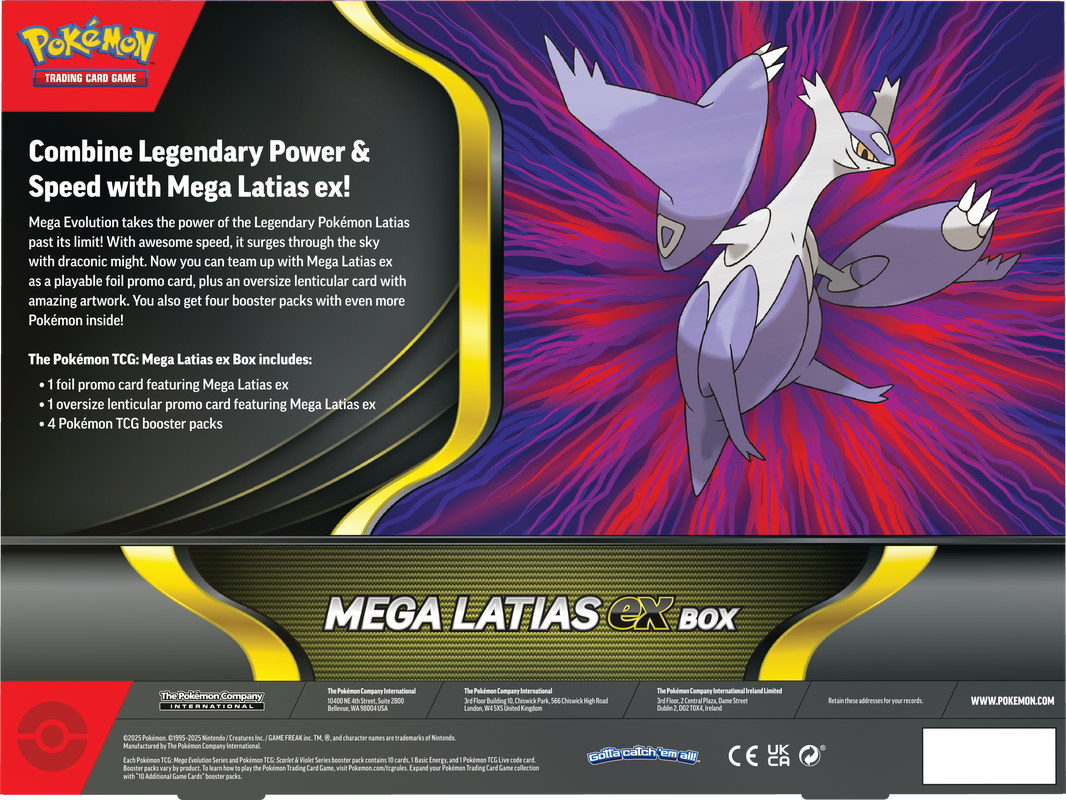 Pokémon : TCG Mega Latias-ex Set (1 Glossy Promo Card, 1 Large Lenticular Card and 4 Boosters) Pokémon