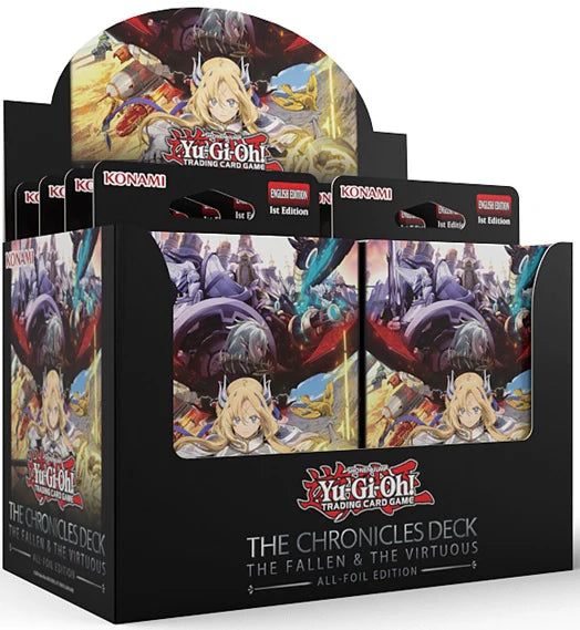 Yu-Gi-Oh! Chronicles: Fallen & Virtuous All-Foil Deck by KONAMI Display (8 Decks)