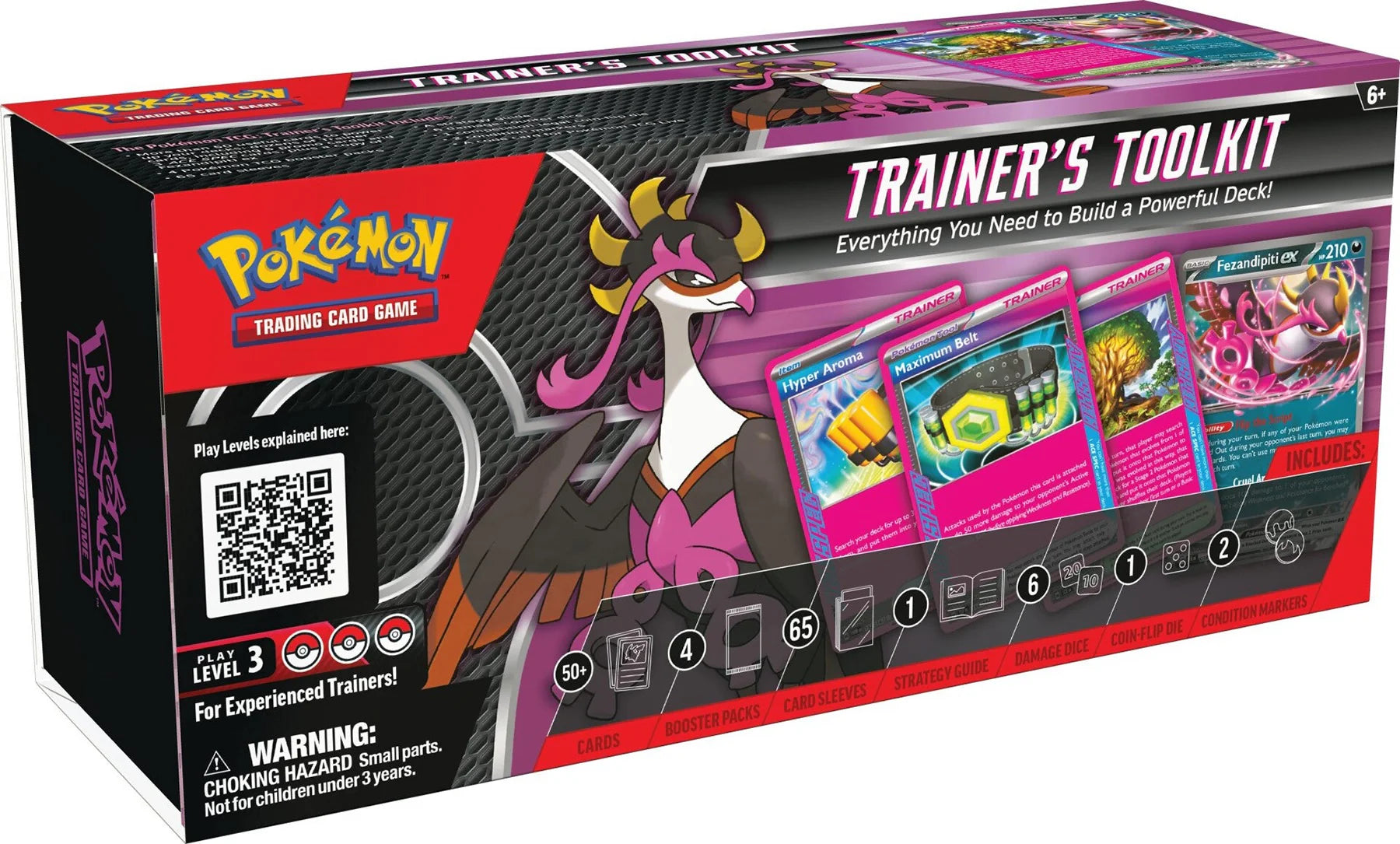 Pokémon Trainer’s Toolkit: Standard Edition - 6 x 10 x 0.1 inches - Age 7+ - 2 Players - Includes 4 Booster Packs, 65 Card Sleeves, Strategy Guide, Dice & Condition Markers