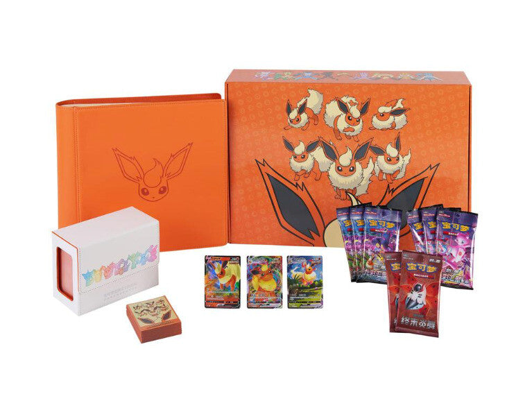 Pokemon TCG S-Chinese 2024 Eevee GX Gift Box Flareon Box Exclusive