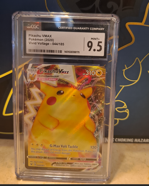 2020 Pokemon Sword & Shield Vivid Voltage 044 Full Art/pikachu Vmax CGC 9.5