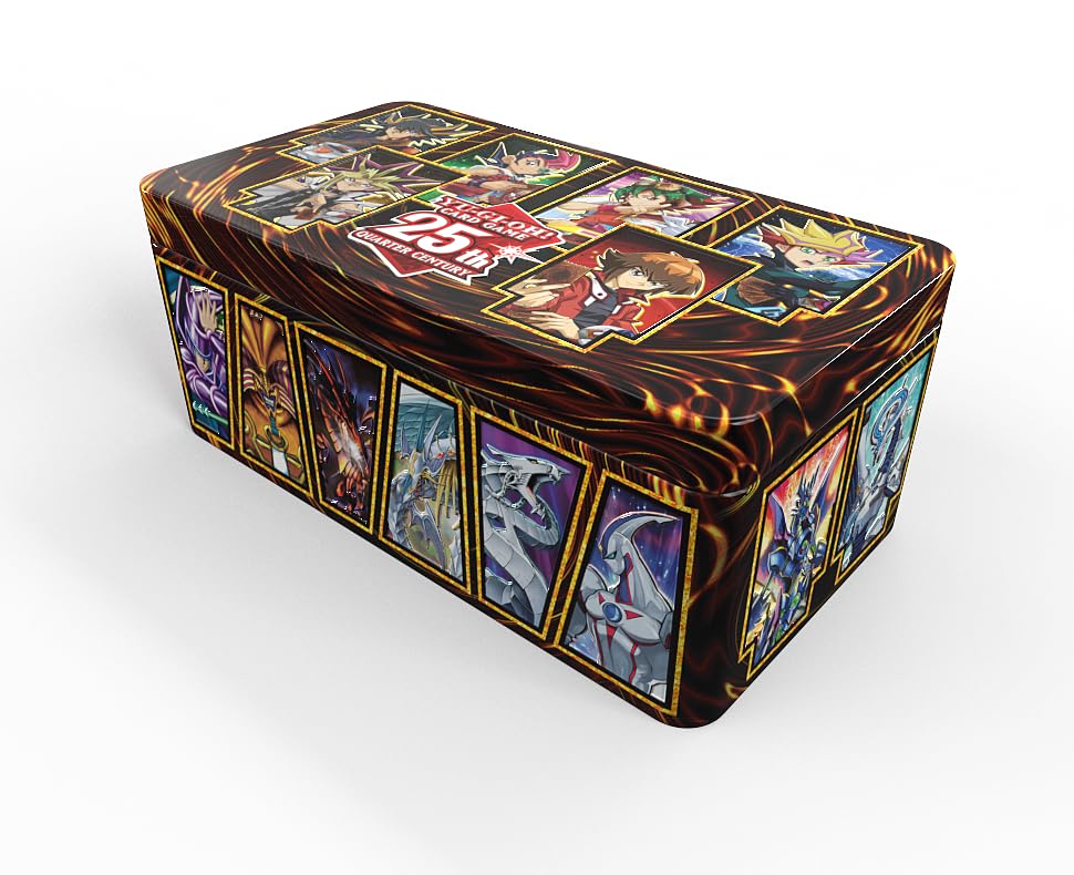 Yu-Gi-Oh! Trading Card Game Tin of Dueling Heroes 25th Anniversary - Case (Pack of 12) - German Edition, 1st Edition, Black