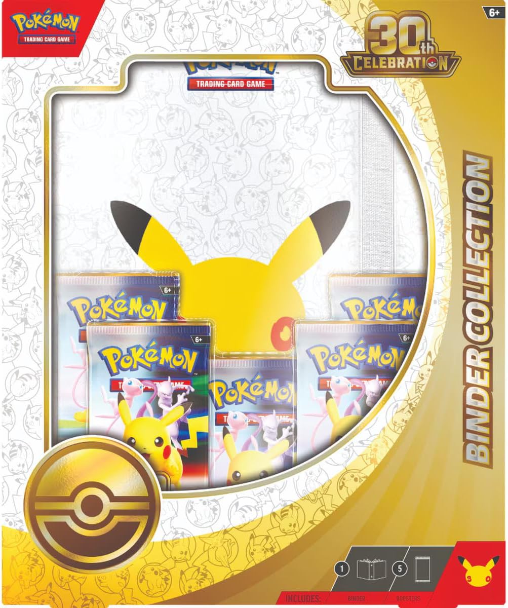 Pokémon TCG: 30th Celebration Binder Collection (1 Binder & 5 Booster Packs)