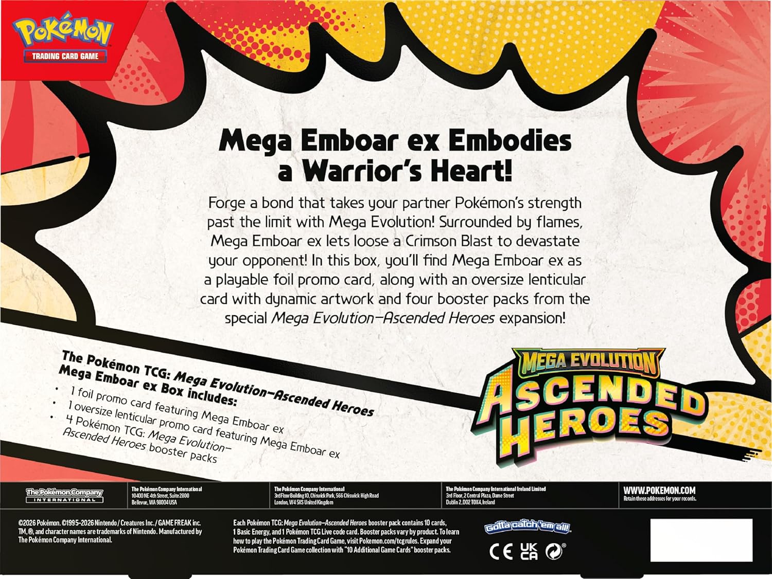 Pokémon TCG: Mega Evolution Ascended Heroes Mega Emboar ex Box