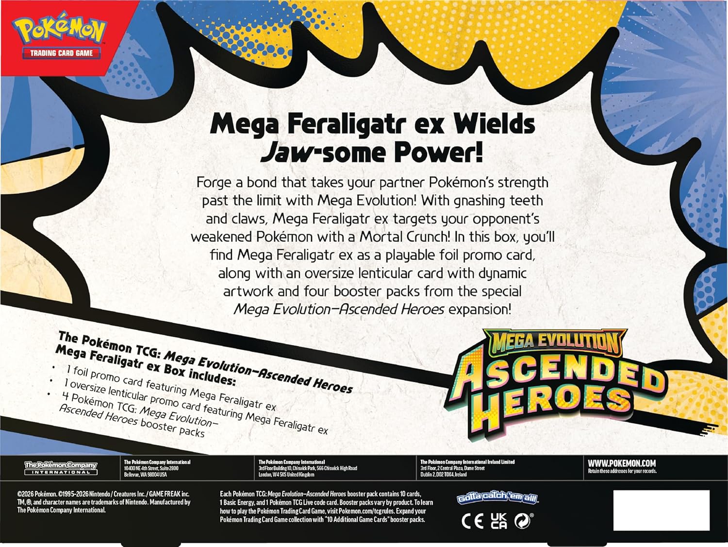 Pokémon TCG: Mega Evolution Ascended Heroes Mega Feraligatr ex Box