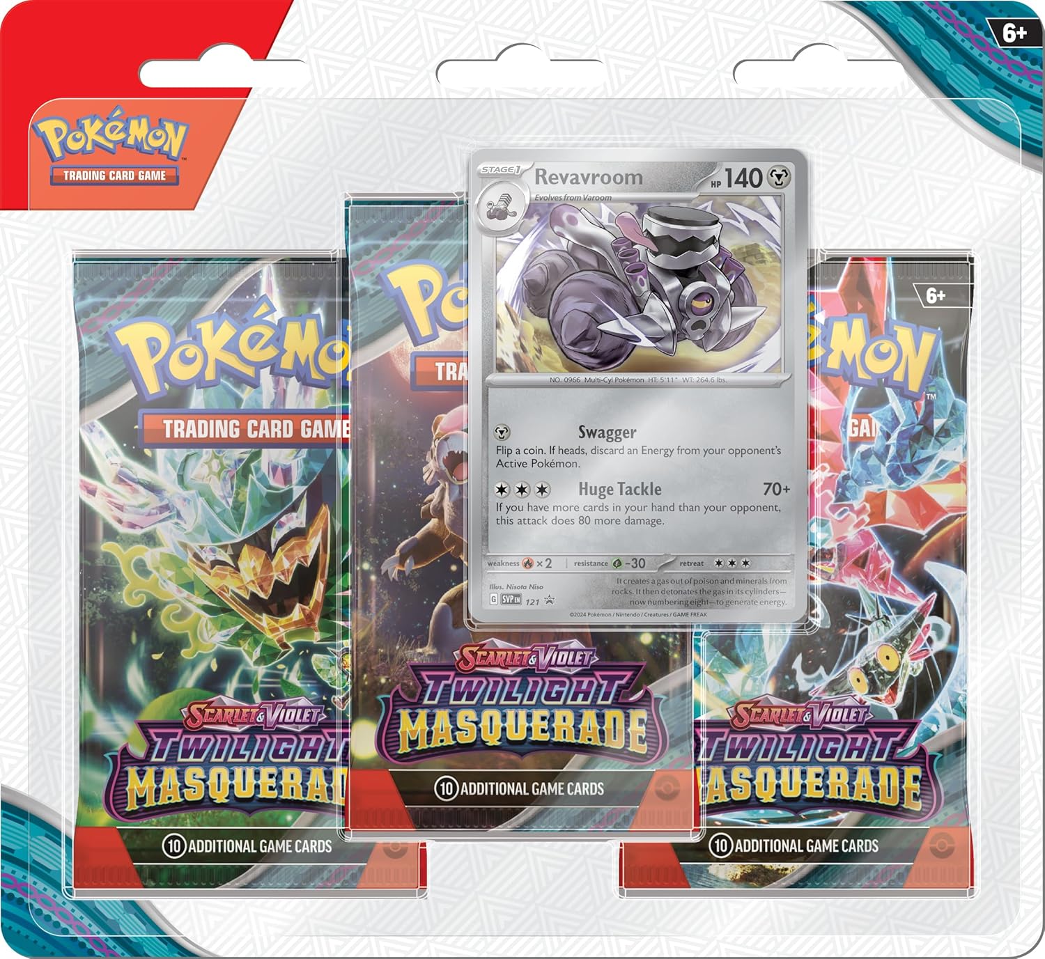 Pokemon: Scarlet & Violet—Twilight Masquerade 3-Pack Blister: Revavroom
