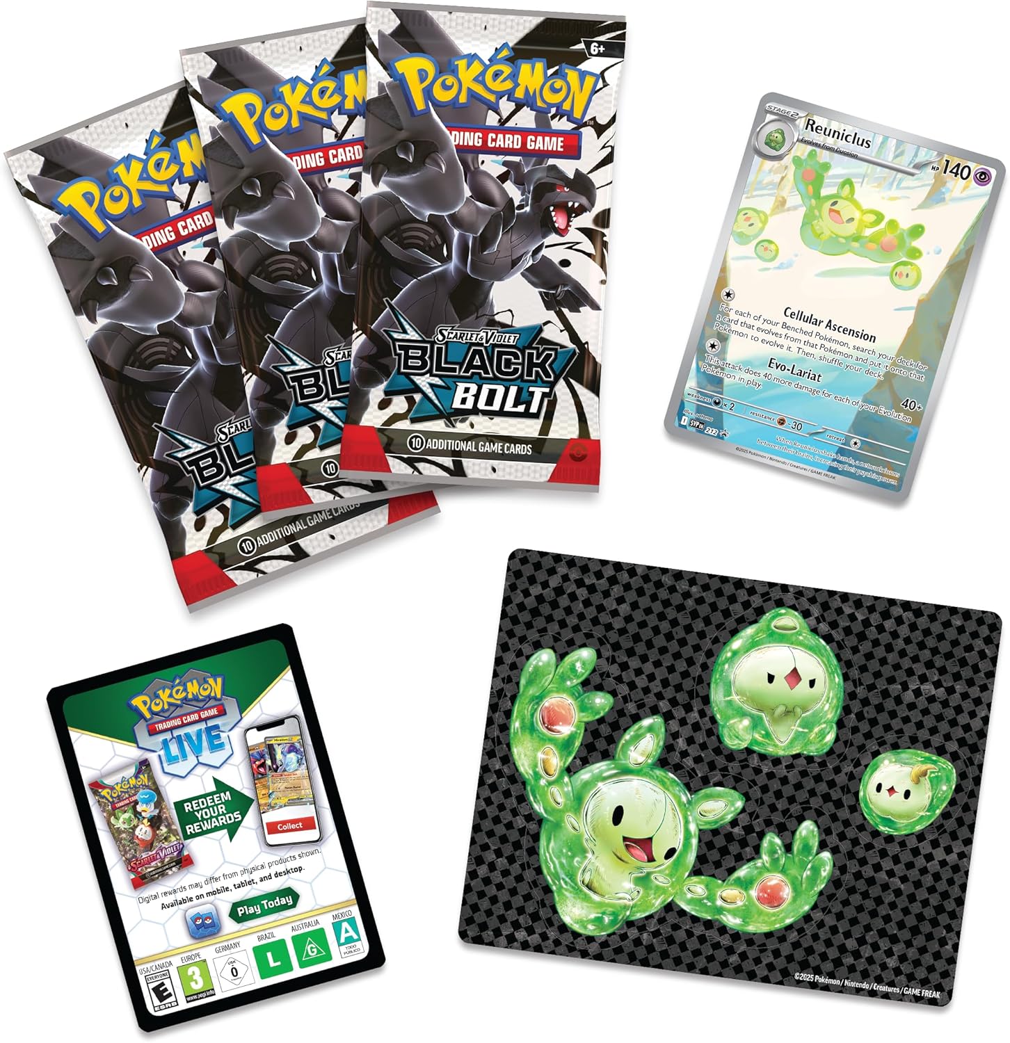 Pokémon Scarlet & Violet Black Bolt Tech Sticker Blister