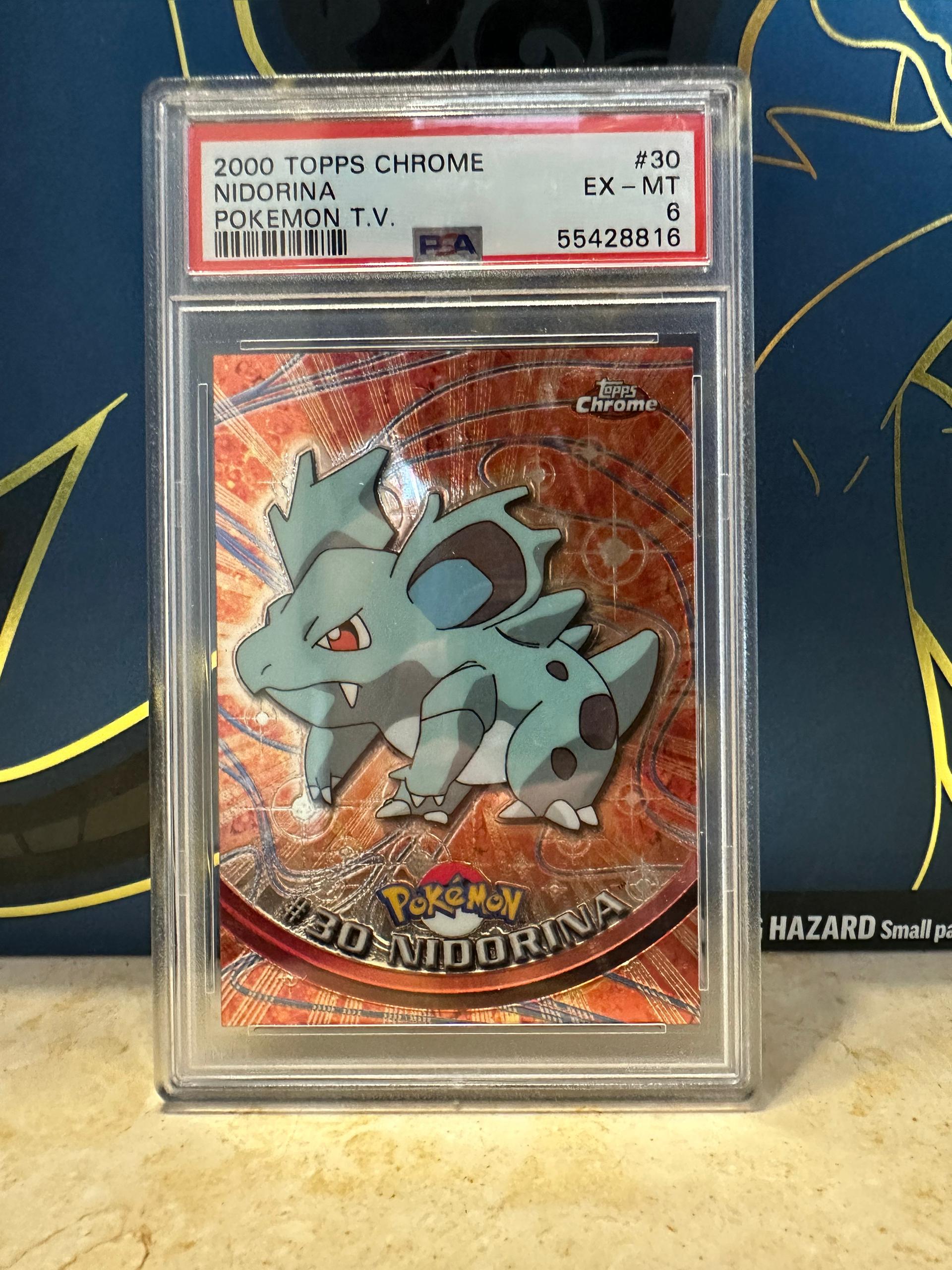 Pokémon 2000 Topps Spectra Chrome Pokemon T.V. Nidorina PSA 6