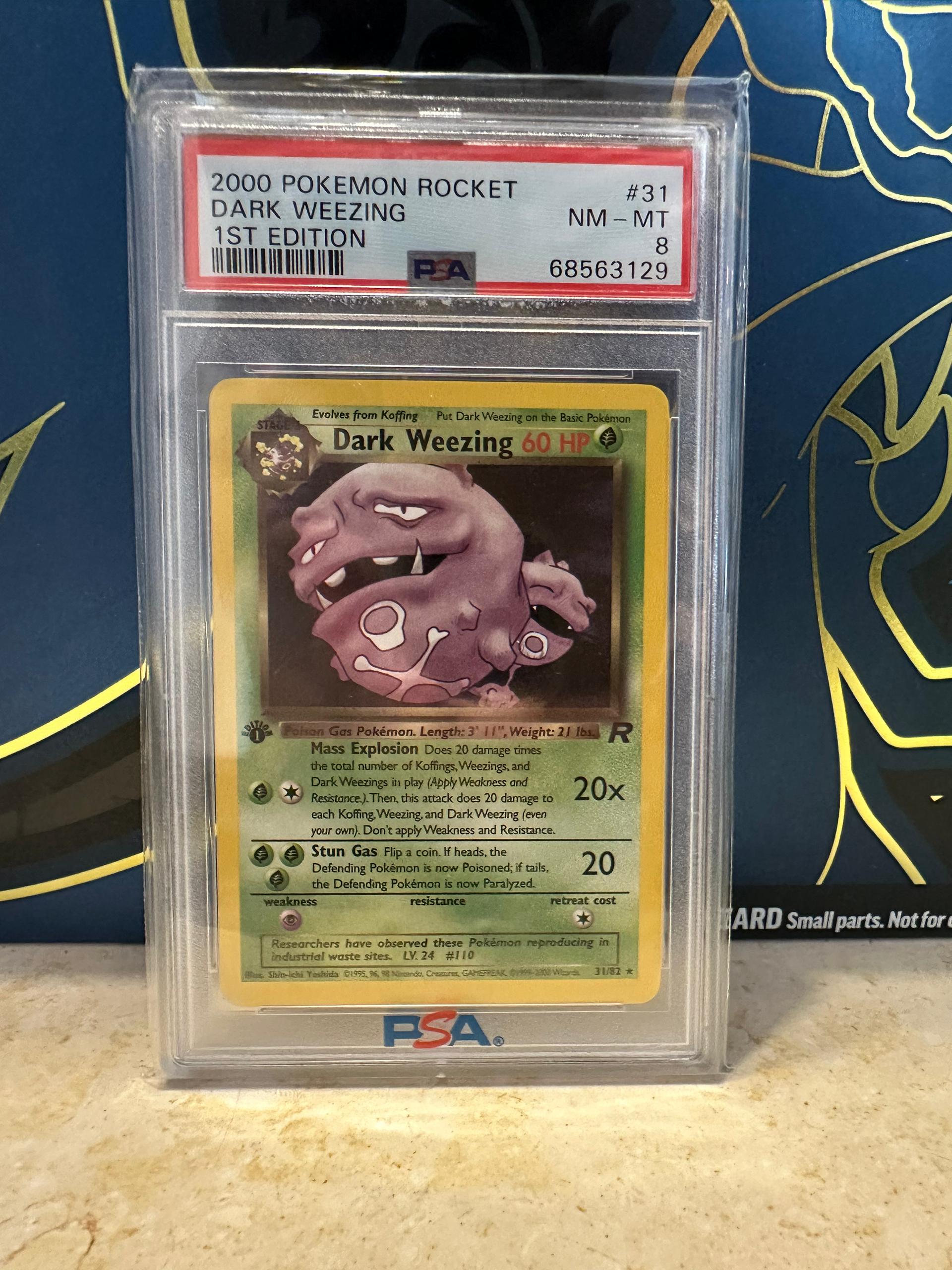 Dark Weezing (31) .Team Roket PSA8