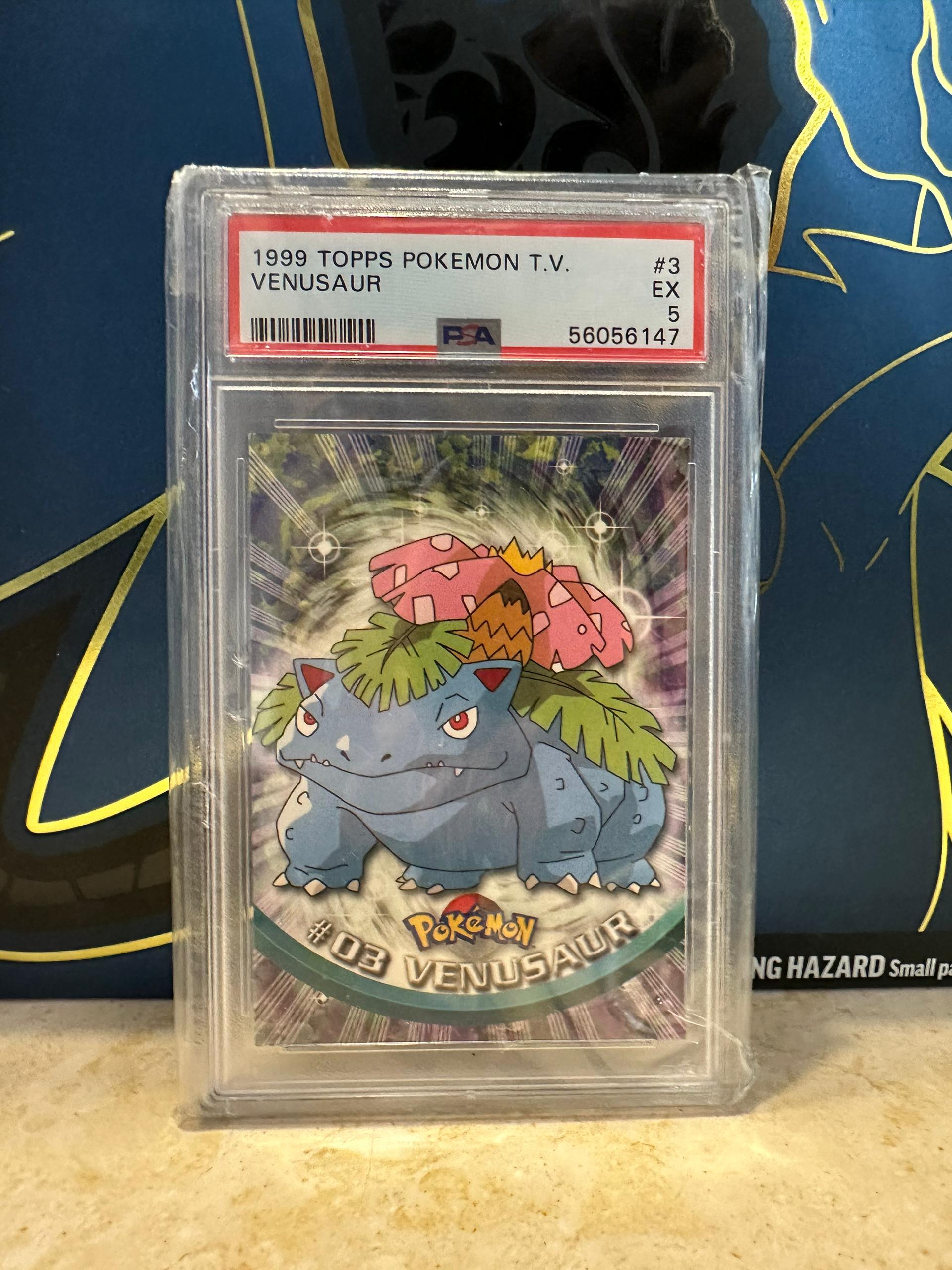 Topps Pokemon TV UK Exclusive #3 Venusaur PSA 5